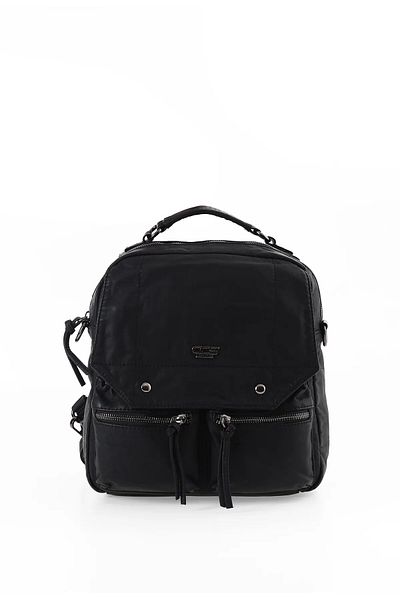 ÇÇS Leather Backpack and Shoulder Bag