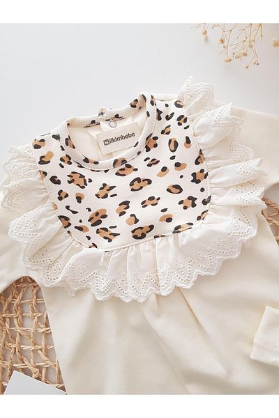 ilkimbebe Leopard Lace Collar Baby Romper