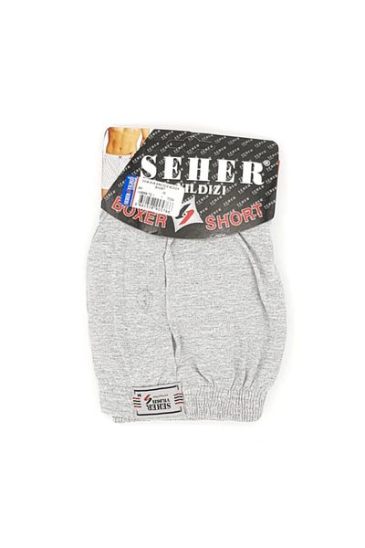 Seher Yıldızı 8Li Combed Cotton Boxer - Gray