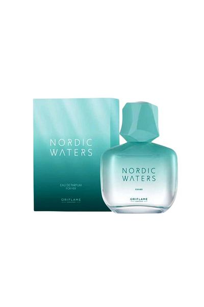 Oriflame Complete set for Her, Nordic Waters Eau de Parfum 50 ml, Dactylion badge with motivational message