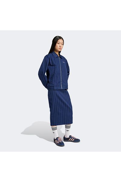 adidas Γυναικείο μπουφάν Originals Pinstripe Navy Blue
