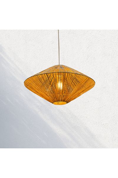 Maison Avf Andros Raffia Transitional Pendant Lamp Chandelier