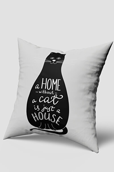 EsnafAli Ασπρόμαυρη θήκη μαξιλαριού για ριχτάρι για το σπίτι με γραπτή φιγούρ...