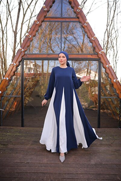 Nissra Rochie cu garnitură triunghiulară bleumarin Ankanoor Anka 255080