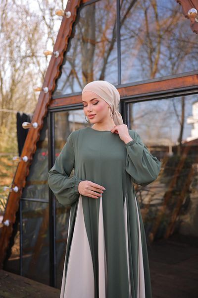 Nissra Φόρεμα Ankanoor Khaki Triangle Garnished Anka255080