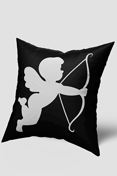 EsnafAli Ασπρόμαυρη θήκη μαξιλαριού με μοτίβο αγάπης