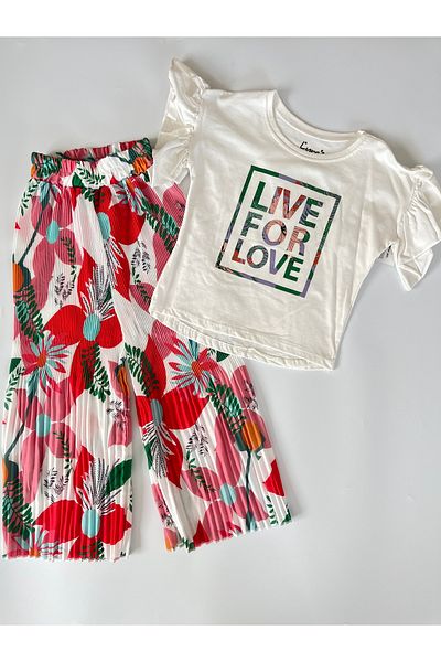 Puffin Kids Pleated Pants and T-Shirt