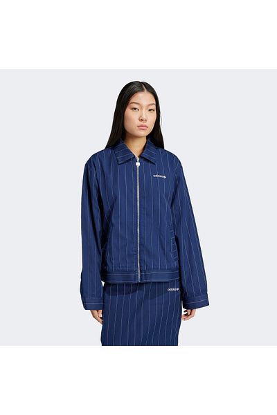 adidas Γυναικείο μπουφάν Originals Pinstripe Navy Blue
