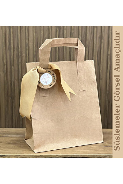 GİZPAK Mini Boy Kraft Kağıt Çanta 18x24x8cm 1.000 ADET