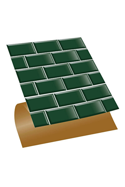 TİNK Kendinden Yapışkanlı Zümrüt Metro Desenli Pvc Karo 30x30 Cm (33 ADET) 3m2