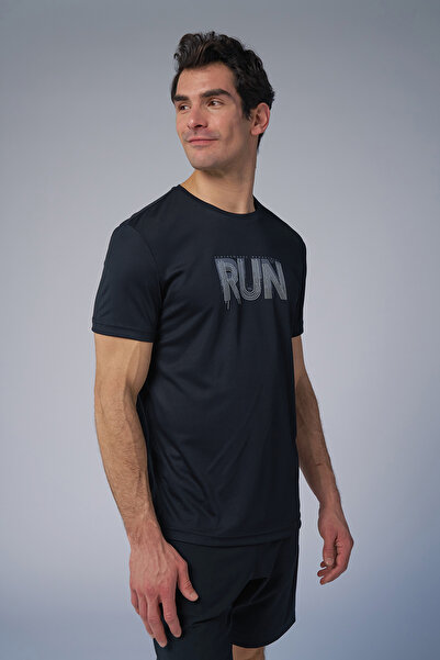 bilcee Ανδρικό μπλουζάκι προπόνησης με μαύρο στάμπα 4083