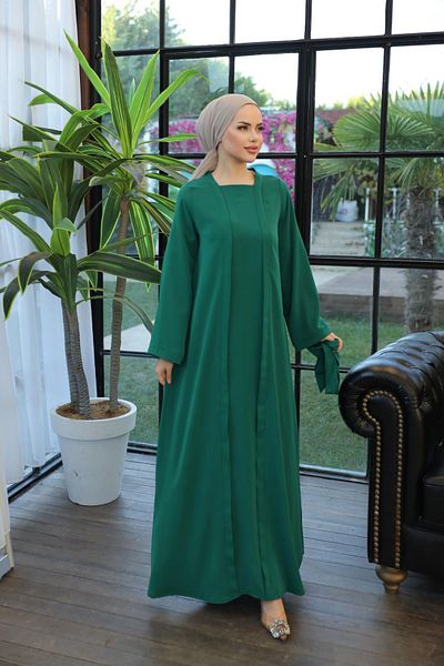 Nissra Φόρεμα Ankanoor Emerald Green Abaya Look Anka255040