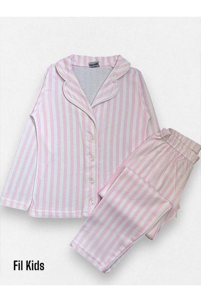 Fil Kids Cotton Pajama Set: Formed Seasonal Line Takı with Silver Selims