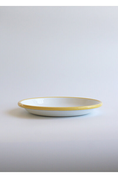 Elifle Emaye Tabak 18 cm Çocuk Yemek Tabağı Emaye Servis Tabağı Tabak Yemek Çocuk Serisi