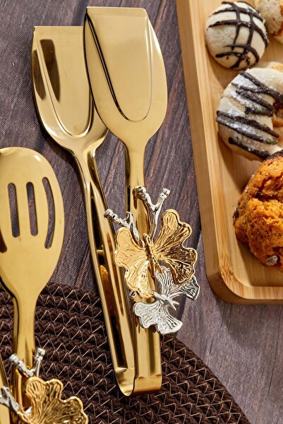 Turkco Set of 3 Premium Decorative Serving Tongs - Butterfly Detail, Elegance and Functionality Together