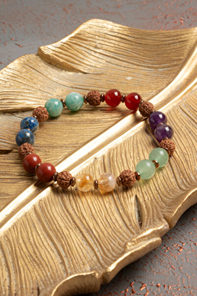 ÇAKRA DOĞAL TAŞ Sertifikalı Doğal Aventurin, Lapis Lazuli, Akik, Amazonit, Si...