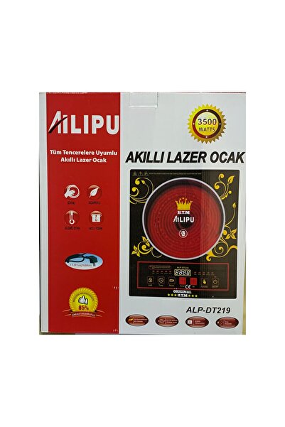 abnturk Akıllı Lazer Ocak Cam Demir Alüminyum Tüm Tencerelere Ve Tavalara Uyumlu 8 Kademe Güç Ayarlı 3500W