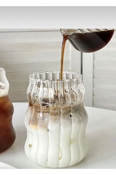 Mottogo Heat Resistant Design Glass Presentation Cup 450 ml