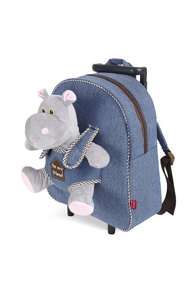 Perletti Troler Ghiozdan, Perletti, model Hipopotam Holly, 32 cm, colecția Perletti Toys