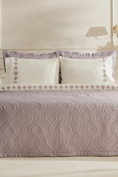 Karaca Home Glory Double 100% Cotton 7 Piece Duet Set Pink