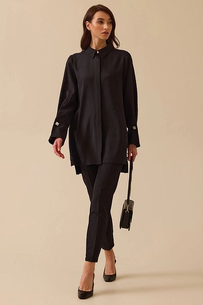 SEÇİL Seçil Women's Stoned Stylish Shirt Tunic 1010 Black