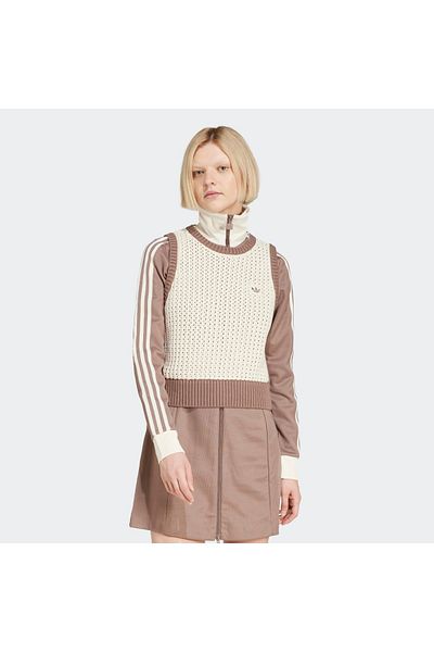 adidas White Women's Vest Knitted Vest Jd0904