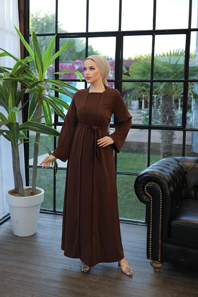 Nissra Φόρεμα Ankanoor Bitter Brown Abaya Look Anka255040