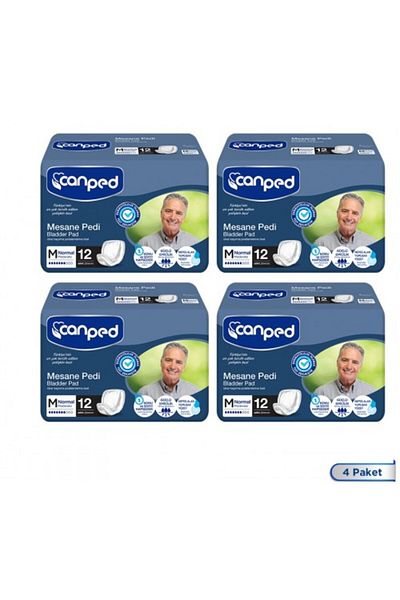 Canped Bladder Pad Male 12 X 4 Pieces