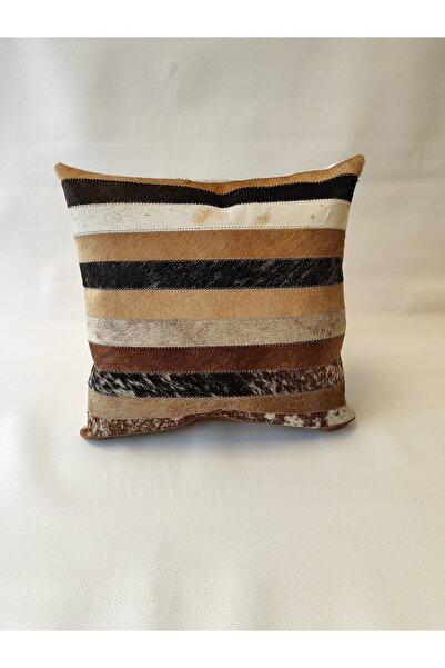 KuzeyCarpet Doğal Dana Dersi Patchwork Kırlent