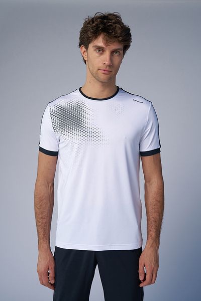 bilcee Ανδρικό λευκό μπλουζάκι Active Sport 4162