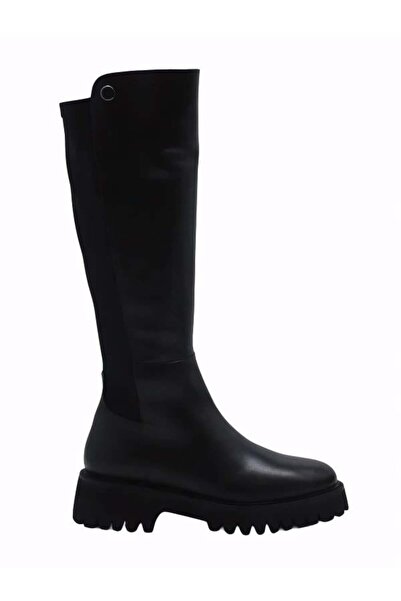 Poletto HAKİKİ DERİ /TEKSTİL SIYAH Çizme Düz  5780 77 S
