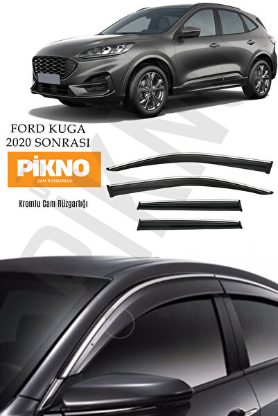 pikno Ford Kuga 2020 ve Sonrası Kromlu Cam Rüzgarlığı 4'lü Set A+ Plus