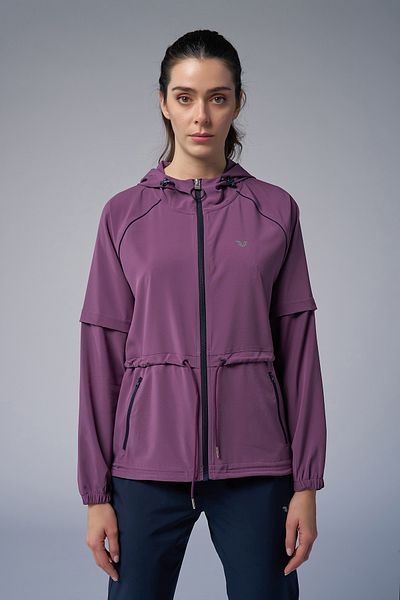bilcee Lilac Thin Lightweight Fabric Women's Tracksuit Set 4171