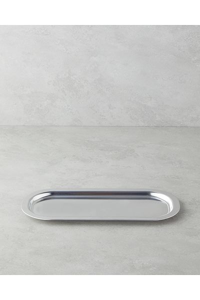 English Home Emma Metal Tray 16X35 cm Silverless Tray