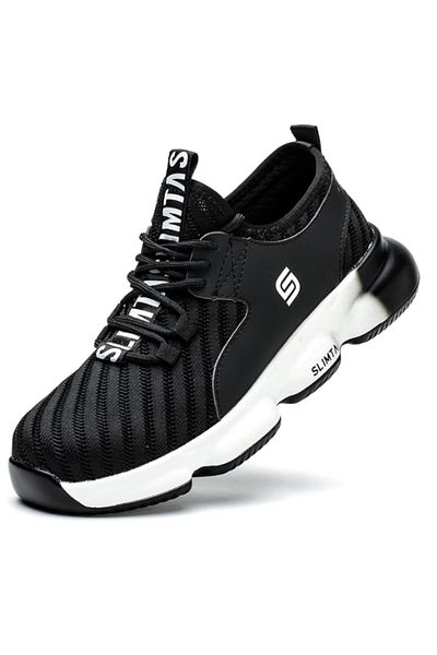 SLIMTA Safety Shoes for Men Women Steel Toe Boots Non-Slip Lightweight Breathable Sneakers
