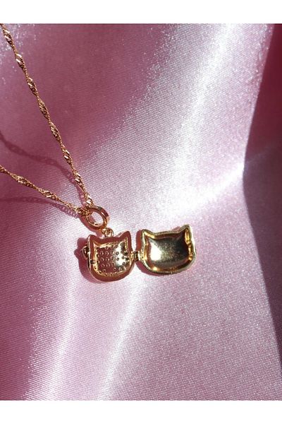 Reorah Collection Kitty Locket Necklace-Hello Kitty Clamshell Necklace