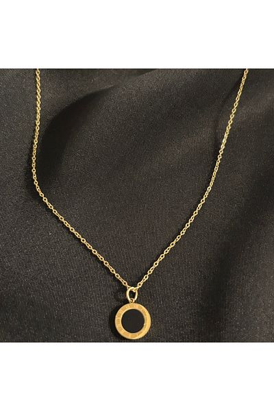 Zeyn Brand Model Gold Steel Necklace