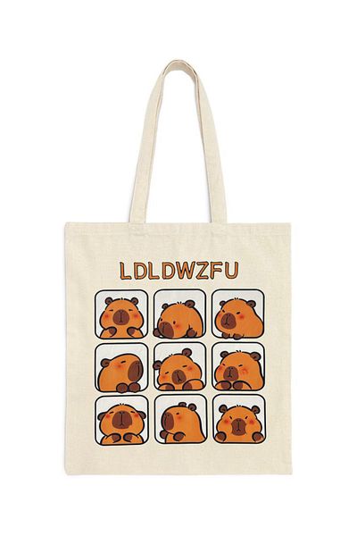 EFBUTİK Cloth Bag Types - Capybara 9-Piece Collage