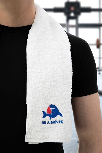 FAVORA Λευκή 105x30 cm Gymnastike για πιάτο γυμναστικής αθλητική πετσέτα τένις