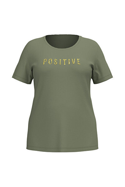 bilcee Зелена футболка з принтом для жінок великих розмірів 4068