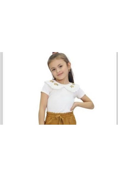 İncilay İncilay 192-03-25 Flower Pattern Pocket Detailed Wide Leg Pants Girl Set 3-7 Years