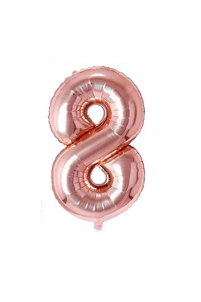 MAXEE STORE Balon aniversar Maxee, cifra 8, rose, 40 cm