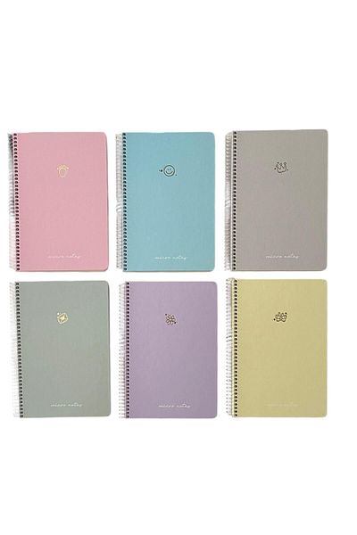 Gıpta Micro Notes Spiral Hard Cover 17X24 100Yp (. 1 Checkered + 1 Striped) Set