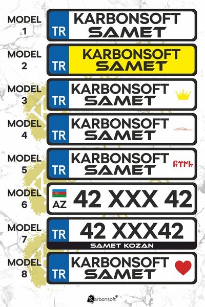 karbonsoft Kişiye Özel Ahşap Dekor Plaka, Araba Plaka, Isimli Plaka, Cam Önü Plakası, Aksesuar Plaka