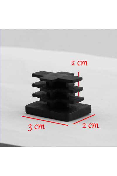 NZB Sandalye Masa Sehpa Ayak Tapası Tıpa Papuç Takoz Diktörtgen 20x30 mm Parke Zemin Koruyucu 12 Adet