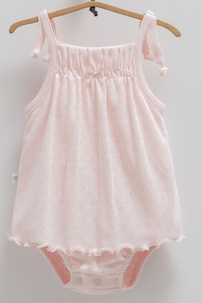 Caramell Baby Girl Rope Strap Gilet with Bottom Straps 100% Cotton 2025 Summer Season