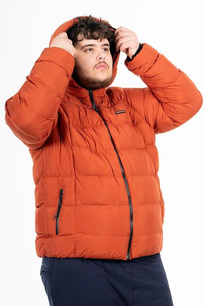 MARATON Plus Size Men's Hooded Long Sleeve Tile Coat 21391