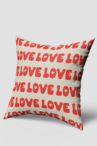 EsnafAli Κάλυμμα μαξιλαριού Red Love Written