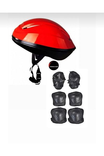 TOPROCKSTORE Lighted Children's Skates Adjustable Silicone Wheels Braked Metal Body Skates and Helmet Knee Pad Set