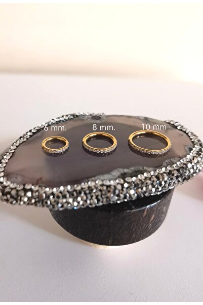 Bylin Cerrahi Çelik Taşlı, Kilitli Halka Piercing -tragus,conch, Daith, Helix, Rook, Lobe- 1 Adet